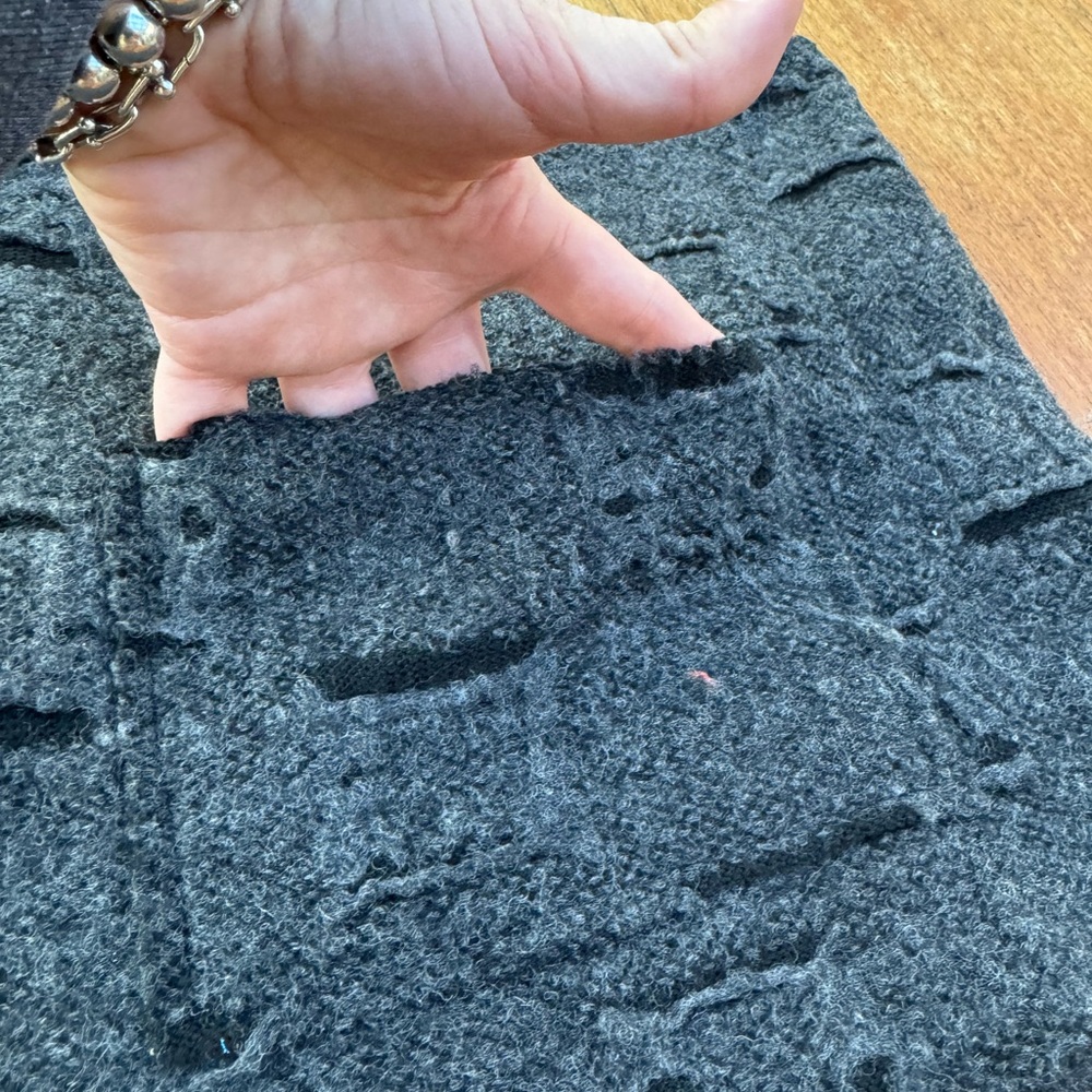 Chic Textured Charcoal Sleeveless Vest - Picture 8 of 10
